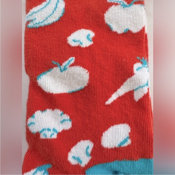 5 for $25 NEW Sock Club Socks NWT Aqua Orange White Cotton Dress Socks Crew - Picture 2 of 5